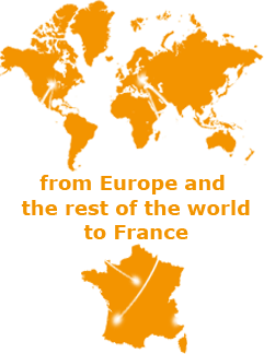 from Europe and the rest of the world to France